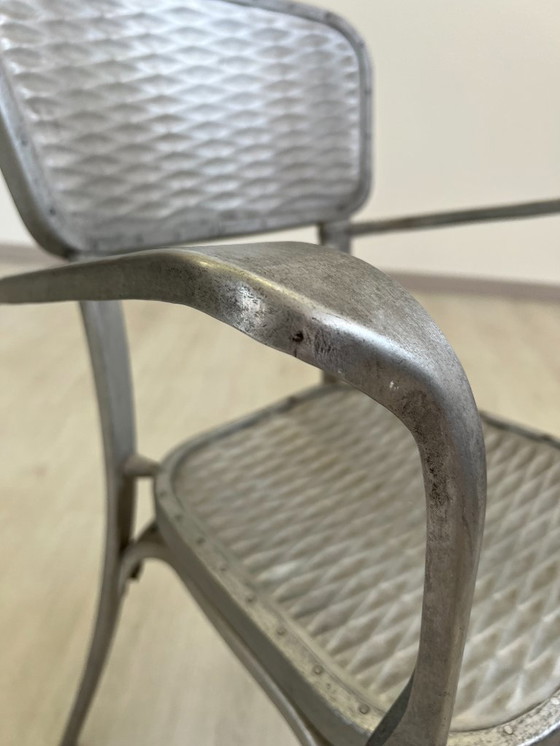 Image 1 of Aluminiumstühle - Avec-Plakette « Gaston Viort - Salon de Provence »