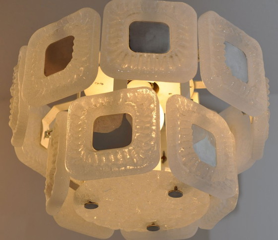 Image 1 of Lustre Kaiser en verre dépoli neige