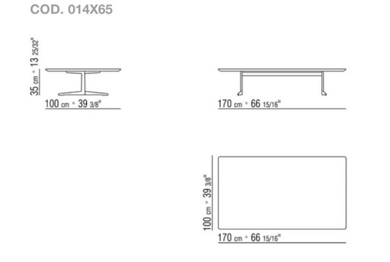 Image 1 of Flexform Fly Kaffeetisch 100X170Cm In Calacatta Oro