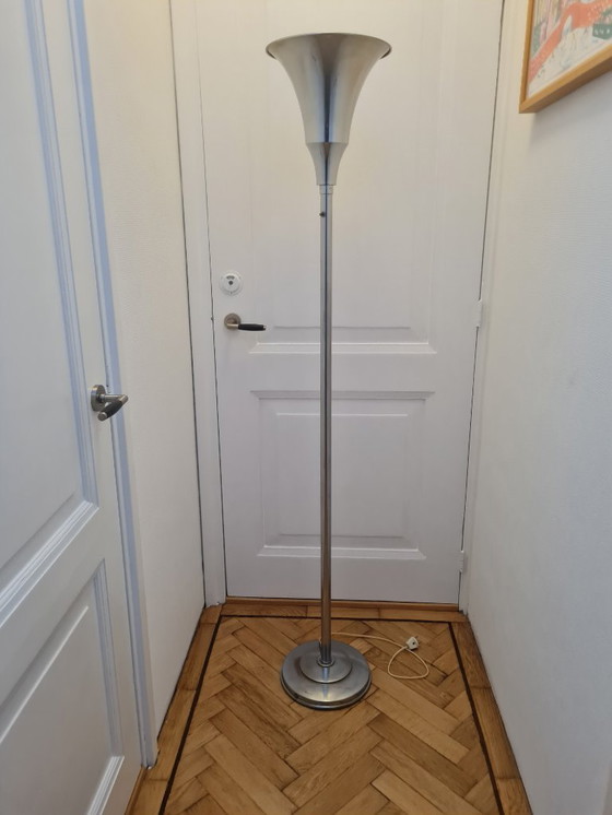 Image 1 of Art Deco vloerlamp, nikkelchroom, jaren 30
