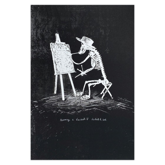 Rachid KHIMOUNE Zeefdruk Hommage à Vincent van Gogh 2002 – Litho's & Zeefdrukken, Paper (photo 4 of 5)
