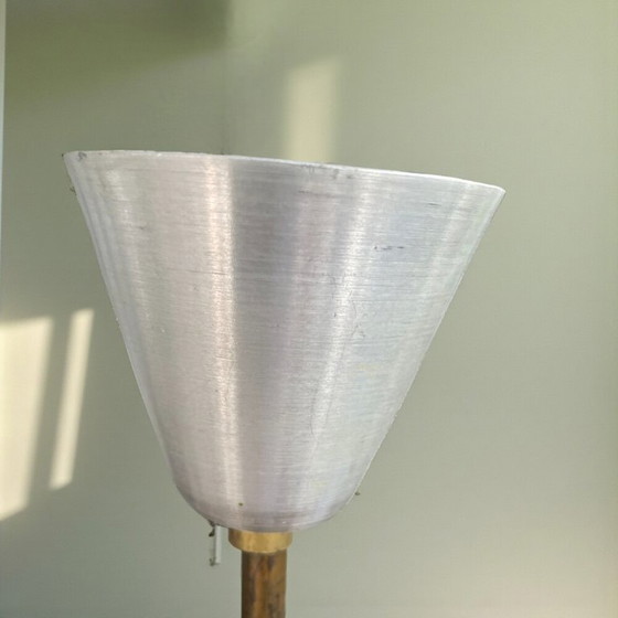 Image 1 of Lámpara de araña Sputnik de latón y cristal amarillo de mediados de siglo con 6 luces, década de 1940