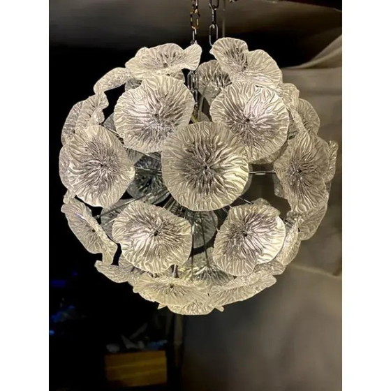 Image 1 of Italian Floral Murano Glass Sputnik Chandelier by Simoeng