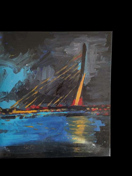 Image 1 of Rotterdam Night Peter Klashorst Painting