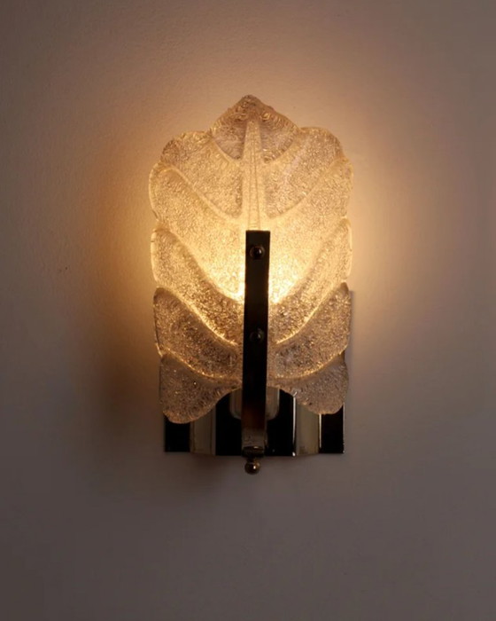 Image 1 of MURANO Carl Fagerlund Paar Murano wandlampen van artistiek glas uit de jaren 80