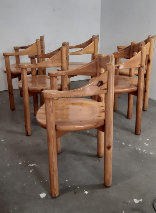 Set of six Daumiller armchairs pinewood REFURBISHED