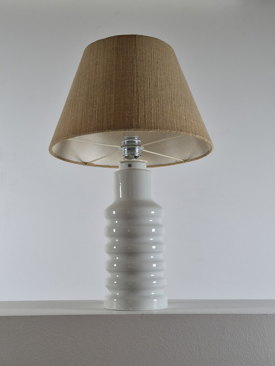 Lampada vintage in porcellana di metà secolo VEB GDR – Lampade da terra, Porcelain, Textile (photo 11 of 15)