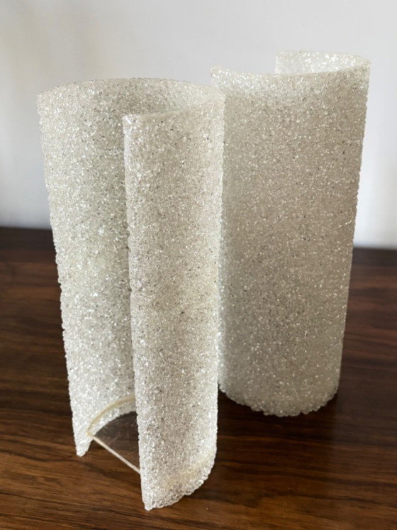 Beautiful vintage retro wall lights from the 1960s, Plexiglass, Transparent (photo 8 of 11)