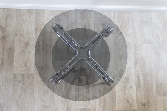 Image 1 of Smoked glass & chrome Space Age coffee table - 1970s