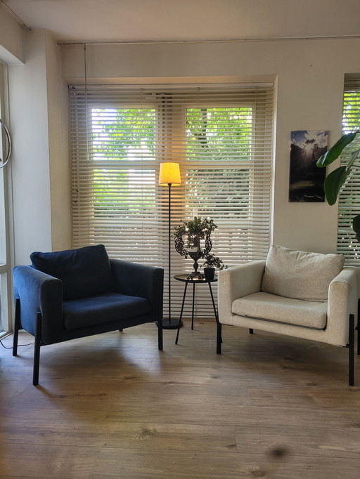 Ikea Footstools Black Rib and Light Gray