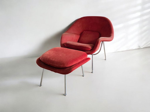 Sedia Knoll Womb + pouf Eero Saarinen
