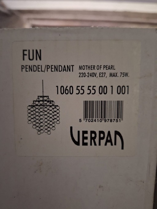 Verpan Fun 1DM hanglamp van Verner Panton