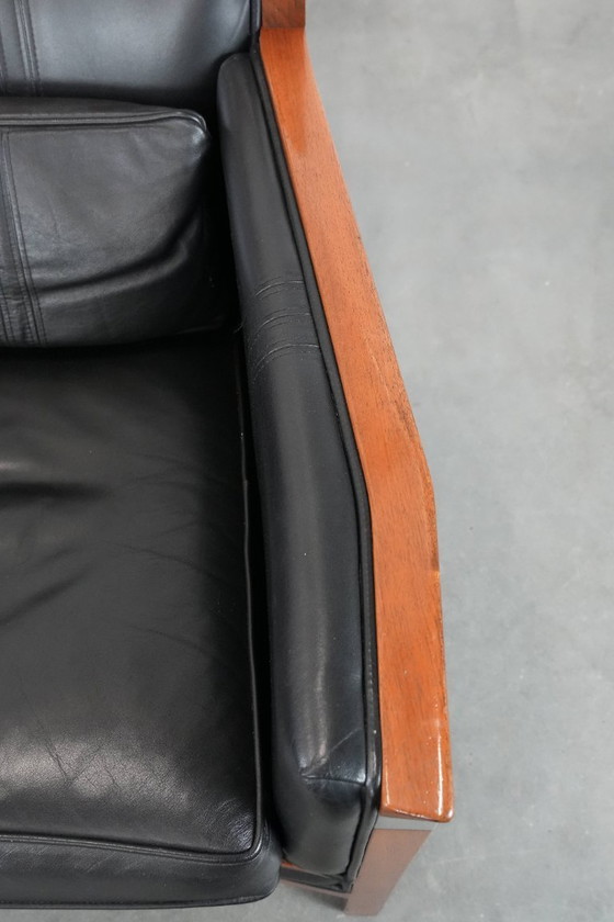 Image 1 of 2 x Sillón de diseño Art Déco Schuitema en piel negra de la serie Decoforma