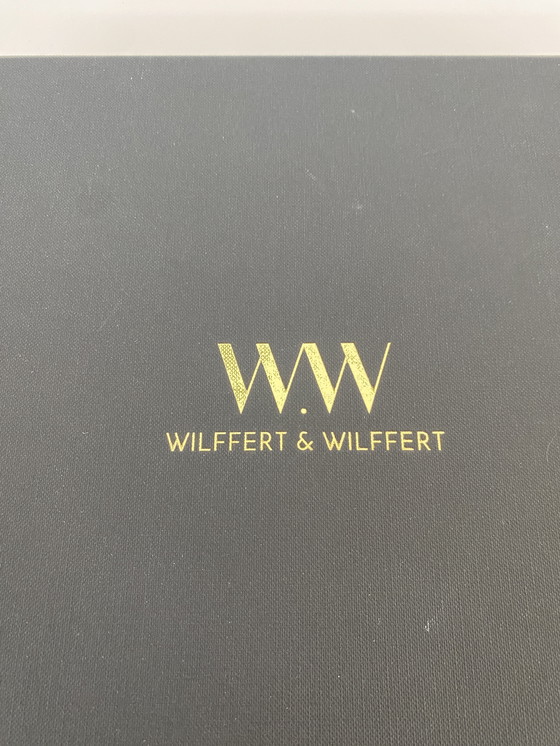 Image 1 of 6x Wilffert & Wilffert Couteaux plaqués or 24K avec manche en résine noire