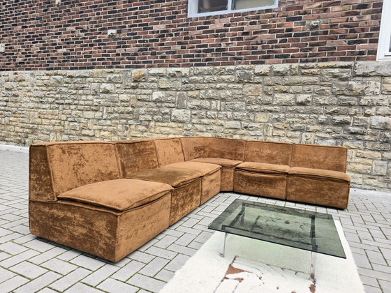 Image 1 of Modulaire bank, vintage jaren 60/70, banken, fauteuils, zitgroep in mid-century stijl, suite, sofaset
