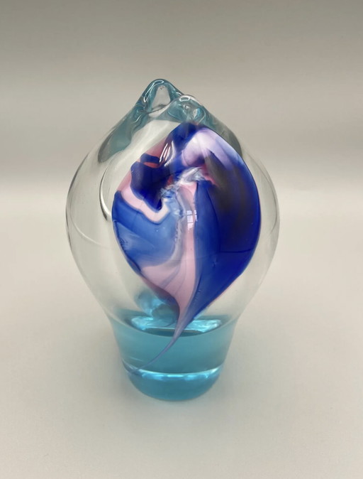 Blown Glass Vase Artist Jirí Suhájek (1943)