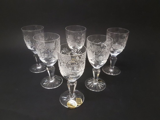 Image 1 of 6 bicchieri in cristallo al piombo / vetreria Lednické Rovné 