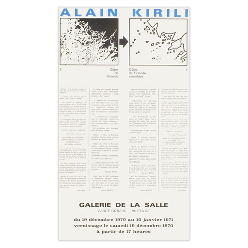 Alain KIRILI Expo - Galerie De La Salle-poster 1970