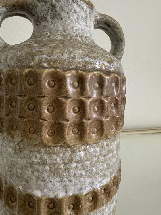 Image 1 of Duitse keramieken vaas met handvatten uit de jaren 60