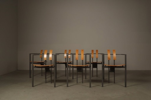 Set of six Trix chairs by Karl-Friedrich Förster for KFF, Germany, 1980s