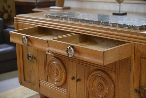 Oak buffet in the style of Charles Dudouyt, 1930s. – Storage cabinet, Wood, Art Deco (photo 11 of 14)