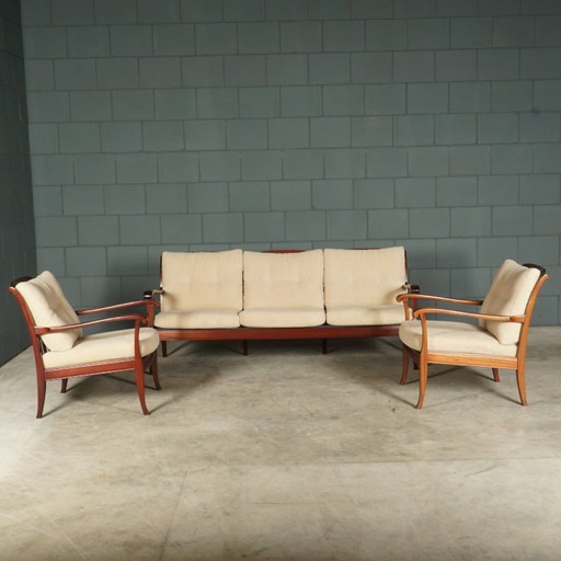 Vintage seating/seating group - mahogany - 60s/70s