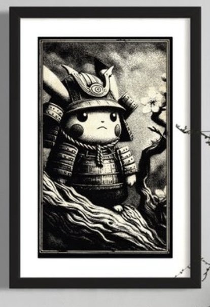 Image 1 of Artwork Pikachu (Pokemon) No Bushido