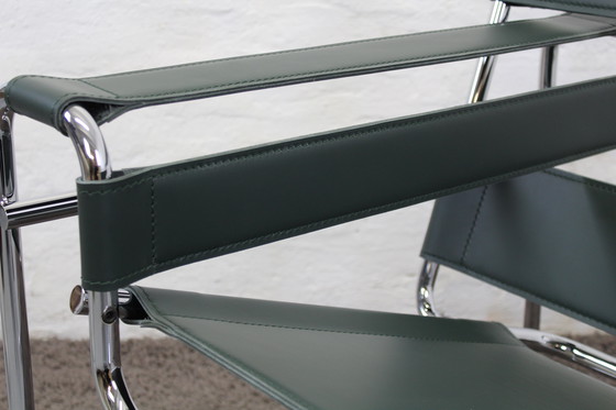 Image 1 of Green Wassily Chair Marcel Breuer Knoll Seats