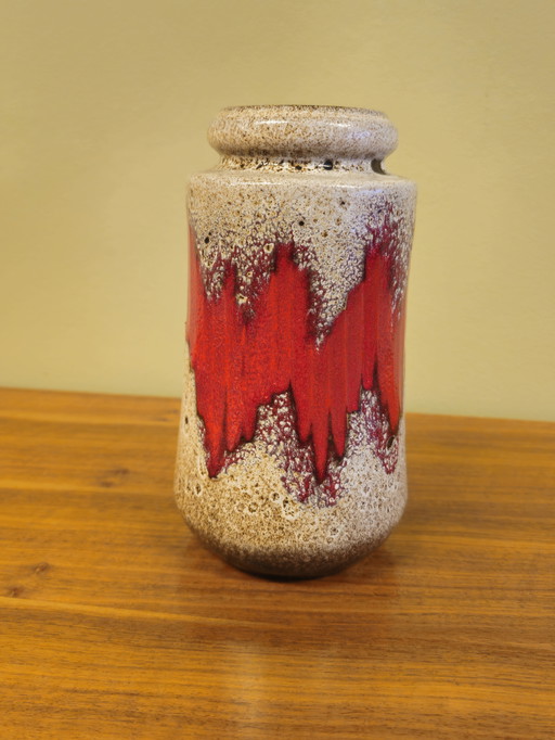 Vase Vintage Allemagne de l'Ouest Vase Marron Rouge