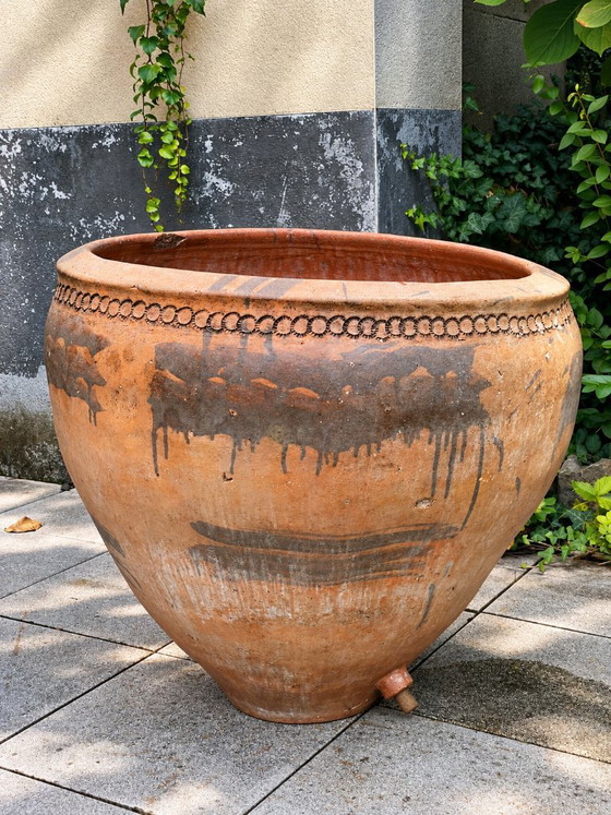 Sehr große antike spanische Terrakotta-Tinaja (Cocios) – Artisan, Dekorative Objekte, Ceramic (photo 7 of 9)