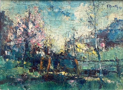 Jardín de primavera - Victor Renty (1923-2017)