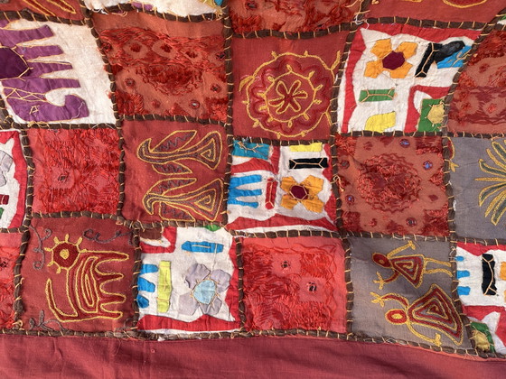Authentic handmade wall hanging from Turkey – handgemaakt, Wall decoration, Cotton, Textile (photo 6 of 8)