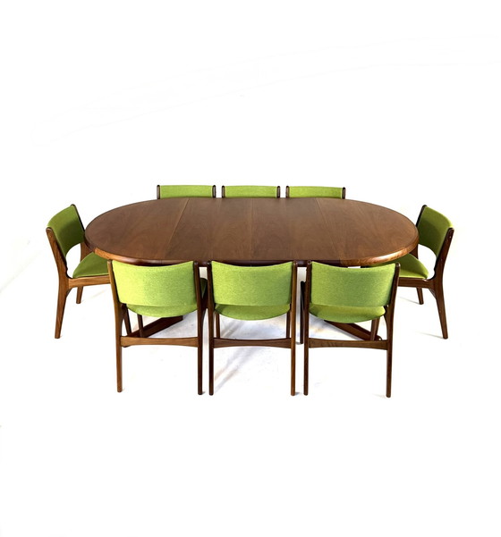 Image 1 of Vintage verlengbare Deense teakhouten eettafel ‘60