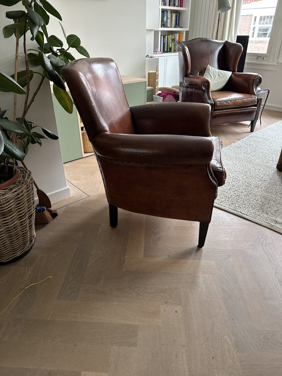 Image 1 of Schapenleren fauteuil