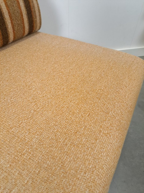 Image 1 of Gestreepte elementen fauteuil met hocker of sofa