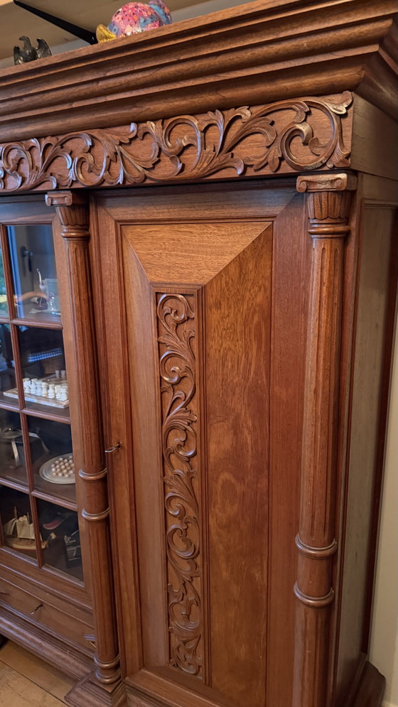 Image 1 of Antique Javanese mahogany wall unit