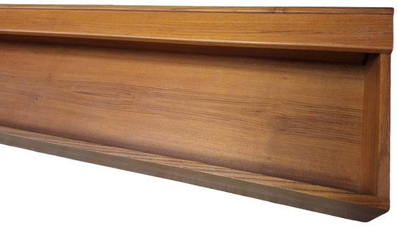 Image 1 of Credenza galleggiante extra lunga / Scaffale a muro in teak 210 cm, Danimarca anni '60