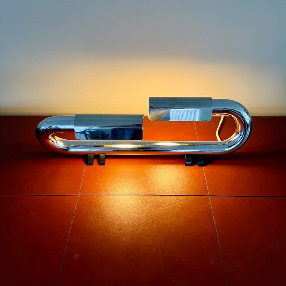 Image 1 of Luci Italia T452 Space Age chrome design 1970s collector's item