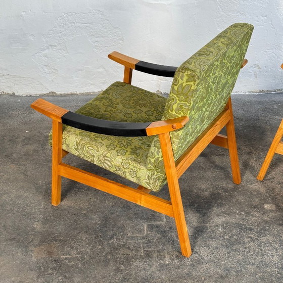 Image 1 of Een paar Hongaarse fauteuils uit het midden van de 20e eeuw van László Heczendorfer, 1977.