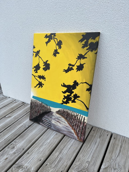 Encre de Chine et acrylique sur châssis 70x50cm