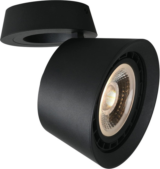 12W Zwarte Richtbare LED Spot 3000K, 360° Rotatie, Moderne Verlichting, Spotjes (foto 4 van 16)