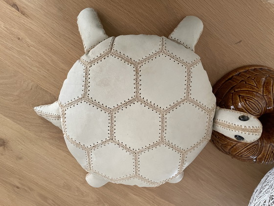 Image 1 of Vintage white leather tortoiseshell