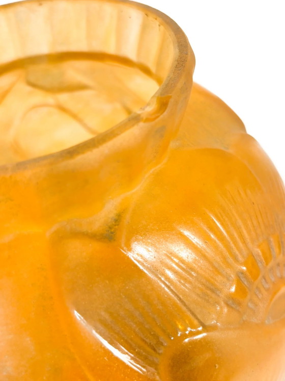 French Art Deco Pâte de Verre Vase by Pierre d'Avesn, 1930s – Glass (photo 4 of 6)