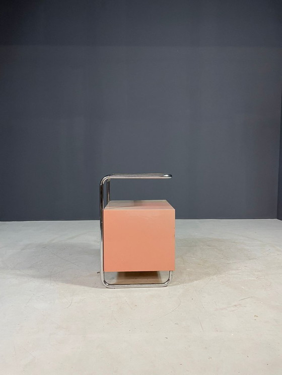 Image 1 of Kovona Bauhaus-stijl nachtkastje, 1950, Tsjecho-Slowakije