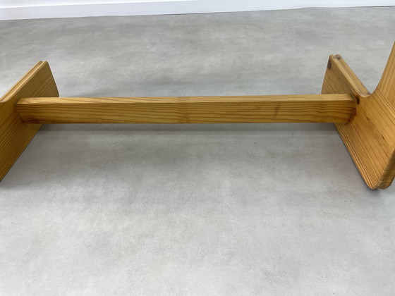 Image 1 of Brutalist Pine Dressing Table Sculptural Design 1970s