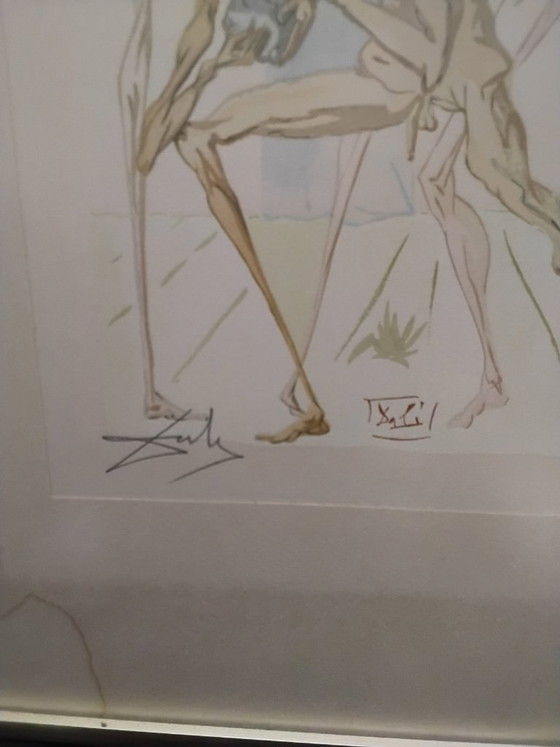 Peinture Surréaliste Moderne N° 19 Salvador Dalí – Lithographies et sérigraphies, Glass, Metal (photo 4 of 6)