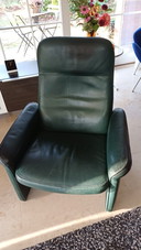 De Sede DS 50 relaxfauteuil verstelbaar donkergroen buffel nekleer