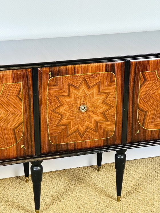 Image 1 of Aparador modernista de marquetería, Francia, años 50