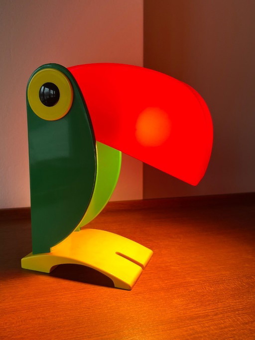 Lámpara de mesa Tucán de Enea Ferrari para Old Timer Italy, década de 1970