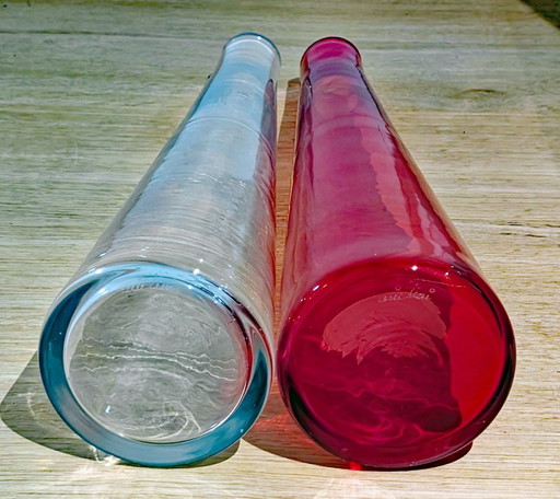Vanessa Mitrani Tall Art Glass Vases 90's